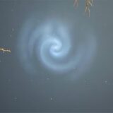 Ansicht einer Lichtspirale am Himmel von Recklinghausen.