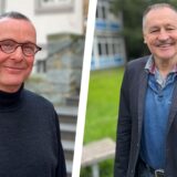 Joachim Höck (l.) vom Adalbert-Stifter-Gymnasium und Dr. Friedrich Mayer vom Ernst-Barlach-Gymnasium richten sich auf vier bzw. fünf Eingangsklassen im neuen Schuljahr ein. Seit Jahren wird das EBG häufiger angewählt als das ASG. Vor ein paar Jahren war das noch andersrum.