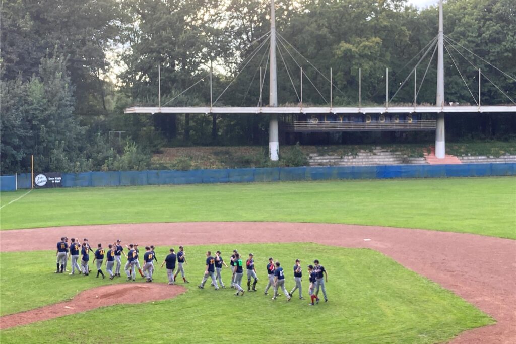 Baseballspiel im Jahnstadion in Marl. Baseballspiel im Jahnstadion in Marl.