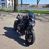 Ein Motorrad auf der Halterner Straße.