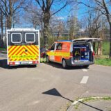 Rettungsfahrzeuge auf der Hülsstraße in Marl