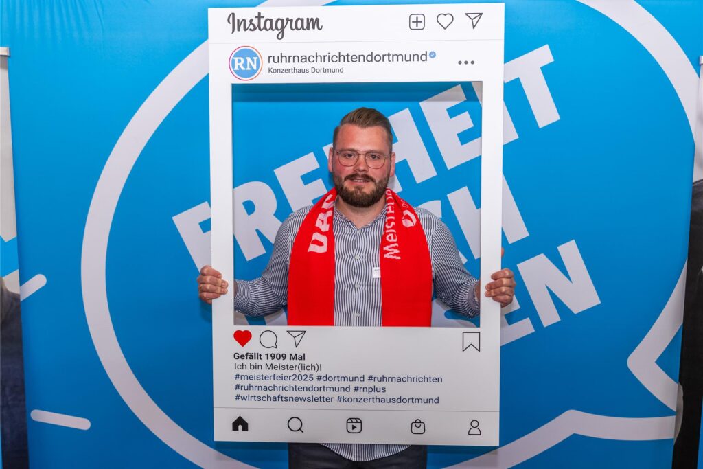Adrian Dorn bei der Meisterfeier der Handwerkskammer Dortmund.