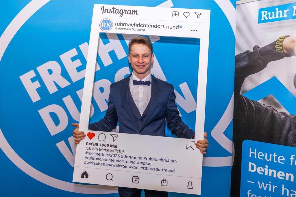 Constantin Holländer bei der Meisterfeier der Handwerkskammer Dortmund.