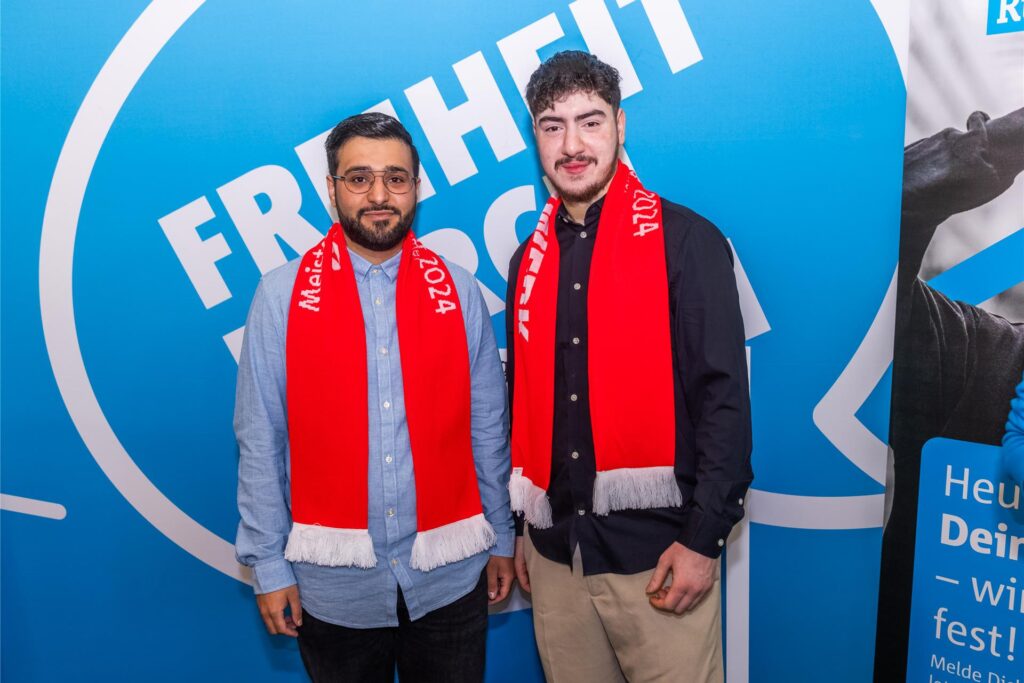 Hussein Masri und Mohamed Beydoun bei der Meisterfeier der Handwerkskammer Dortmund.