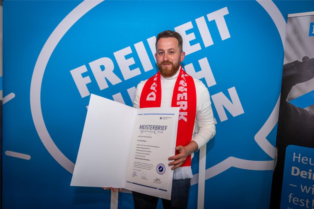 Serdal Akkaya bei der Meisterfeier der Handwerkskammer Dortmund.
