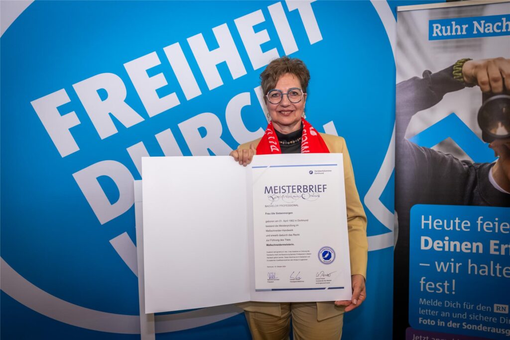 Ute Siebenmorgen bei der Meisterfeier der Handwerkskammer Dortmund.