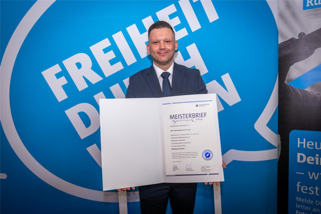 David Feledyk bei der Meisterfeier der Handwerkskammer Dortmund.