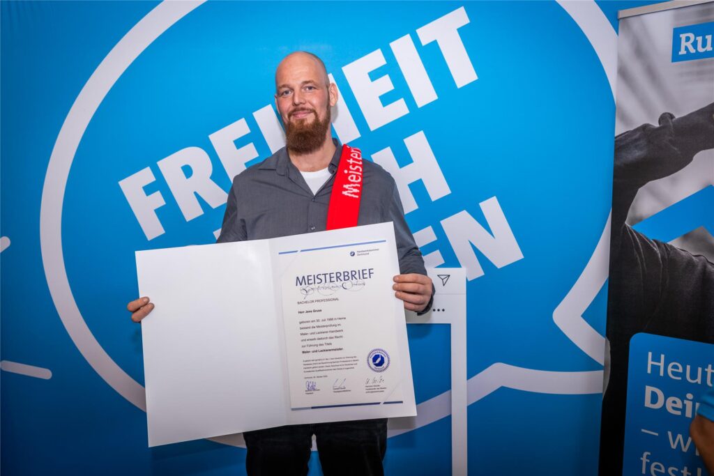 Jens Gruse bei der Meisterfeier der Handwerkskammer Dortmund.