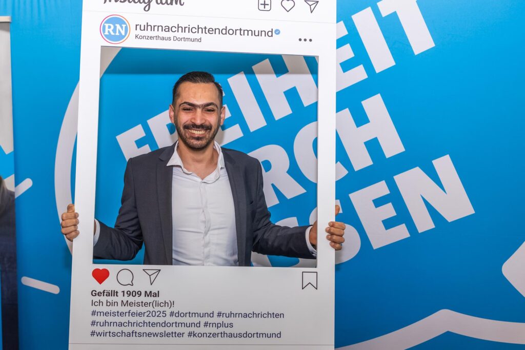 Mohammad Hamad bei der Meisterfeier der Handwerkskammer Dortmund.