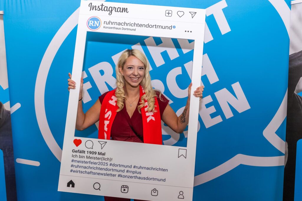 Nina Krampe bei der Meisterfeier der Handwerkskammer Dortmund.