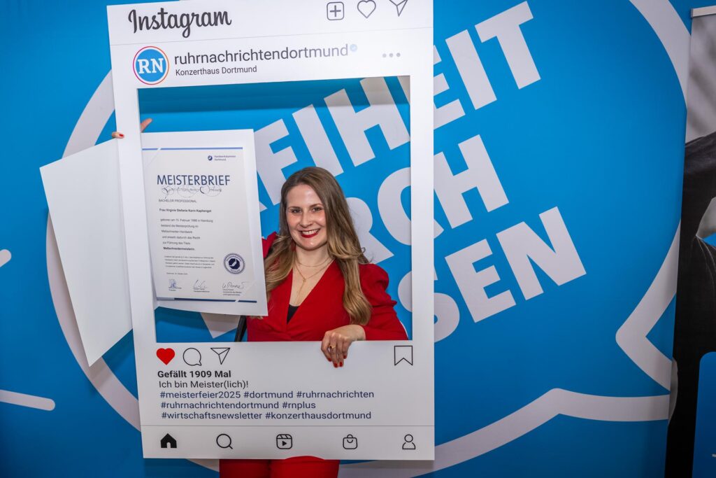 Virginie Kaphengst bei der Meisterfeier der Handwerkskammer Dortmund.