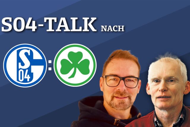 Sprechen nach der Partie gegen Fürth über das Spiel: Schalke-Reporter René Preuß und Schalke-Experte Frank Leszinski.