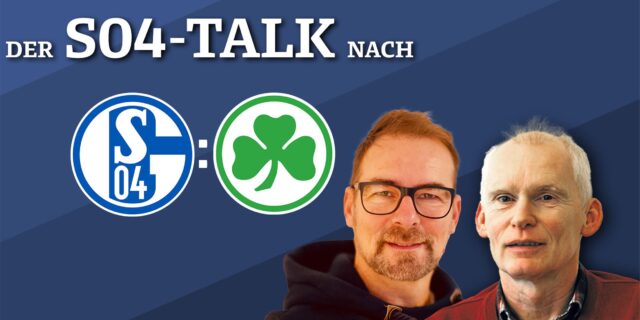 Sprechen nach der Partie gegen Fürth über das Spiel: Schalke-Reporter René Preuß und Schalke-Experte Frank Leszinski.