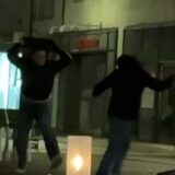 Screenshots eines Videos, das eine Auseinandersetzung auf dem Dorstener Marktplatz zeigt