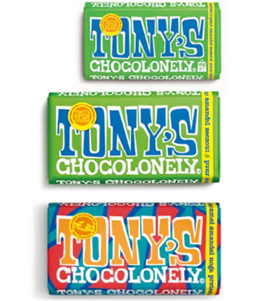 Drei Tafeln Schokolade von Tony's Chocolonely, für die es eine Rückrufaktion gibt.