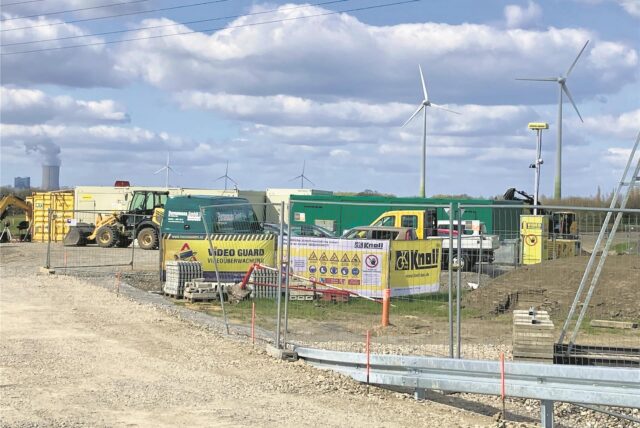 Ansicht der Baustelle des Gewerbegebiets „Im Dicken Dören“ in Waltrop.