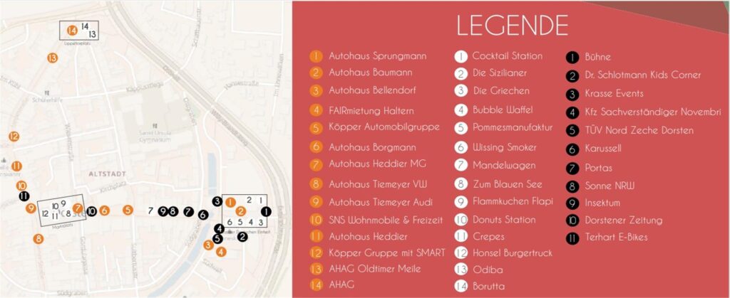 Legende und Karte von Dorsten isst mobil Legende und Karte von Dorsten isst mobil