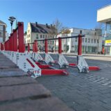 Überfahrtsperren auf dem Platz der Deutschen Einheit in Dorsten