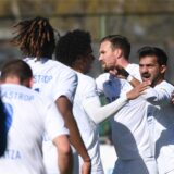 Spieler von Wacker Obercastrop jubeln zusammen.