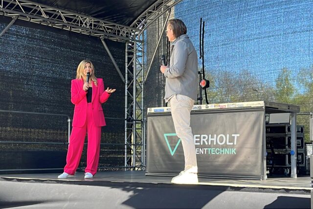 TV-Moderatorin Panagiota Petridou war bei „Dorsten isst mobil“ zu Besuch.
