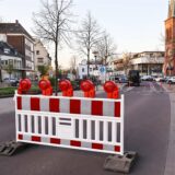 Wall- und Grabenanlage bei Dorsten ist mobil mit Kennzeichnung des Gefahrenraums