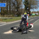 unfall motorrad liegt auf der straße