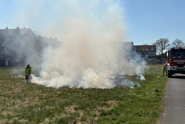 Feld brennt in Dorsten