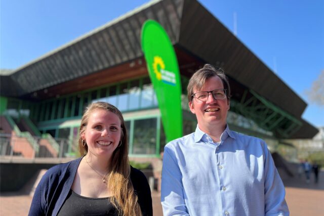 Die Grünen-Fraktionsspitze in Dortmund, Katrin Lögering und Christoph Neumann.