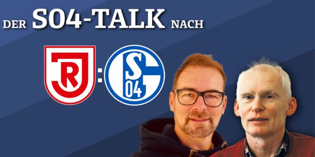 Sprechen nach der Partie gegen Regensburg über das Spiel: Schalke-Reporter René Preuß und Schalke-Experte Frank Leszinski.