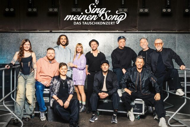 Am 22. April 2025 startet die neue Staffel „Sing meinen Song – Das Tauschkonzert“ und sie sind dabei (v.l.n.r.): Singer-Songwriterin Madeline Juno, Rapper FiNCH, Michael Patrick Kelly, ClockClock-Singer-Songwriter Boki, Deutsch-Pop-Ikone Mieze Katz von MiA., Popsänger und Songschreiber Johannes Oerding, Singer-Songwriter Bosse und Special Guest: Die Fantastischen Vier