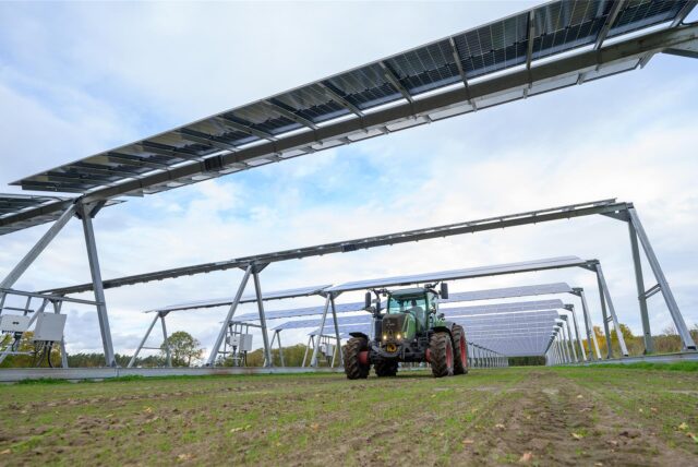 Eine Agrar-Photovoltaik-Anlage