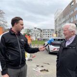 Ex-BVB-Spieler Theo Redder (r.) im Interview mit Reporter Tim Hübbertz.