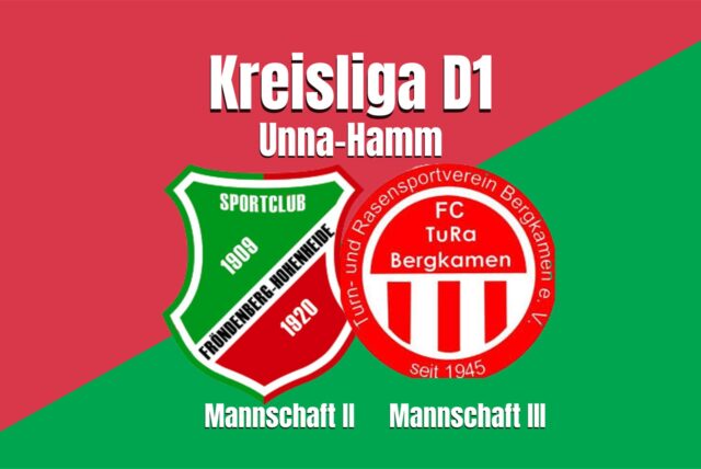Logos vom SC Fröndenberg-Hohenheide II und dem FC TuRa Bergkamen III.