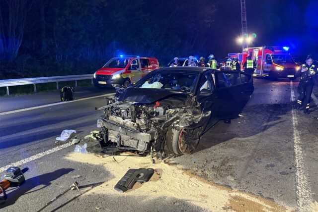 Unfallstelle auf der A 43 bei Haltern