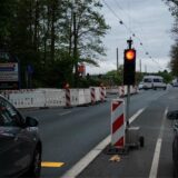 Baustelle auf der Blitzkuhlenstraße in Recklinghausen in Höhe der Nummer 90