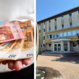 Eine Montage: Links eine Hand mit Geldscheinen, rechts das Oer-Erkenschwicker Rathaus.