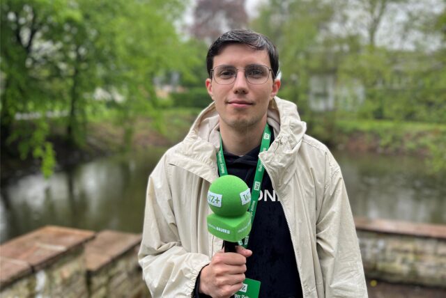 Unser Reporter vor dem Stutenteich