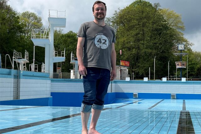 Tim Sommer ist der Vorsitzende des Fördervereins Volksbad Marl.