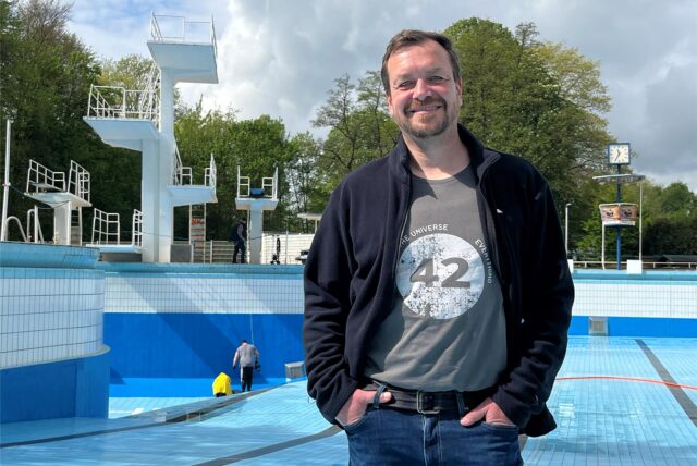 Tim Sommer ist der Vorsitzende des Fördervereins Volksbad Marl.