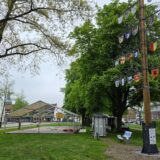 Das Zelt im Wappenbaumpark am Orthöver Weg wurde bereits für die Feier aufgebaut.