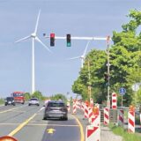 Die Baustellenampel an der Mengeder Straße