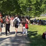 Vier Männer im Westuferpark in Haltern