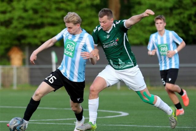 Der VfR Sölde (r.) machte es dem Oberligisten ASC 09 Dortmund nicht leicht im Halbfinale des Kreispokals.