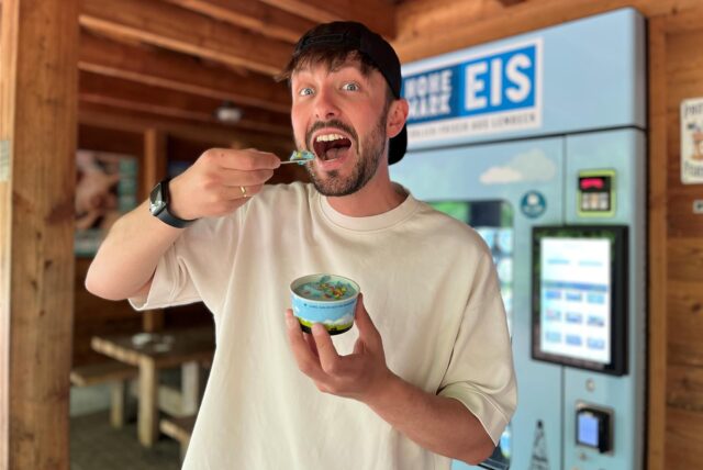 Nilsen mit seinem Konfetti-Eis
