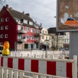 Baustelle für Fernwärme der Hertener Stadtwerke an der Ewaldstraße in Herten nahe der Elisabethstraße, 20.02.2025