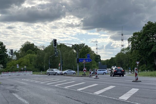 Foto der Autobahnauf- und -abfahrt an der Münsterstraße.