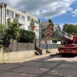 Mit der Drehleiter war die Feuerwehr vor Ort bei einem Einsatz an der Barkenberger Allee in Dorsten.