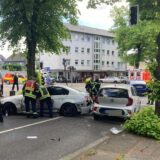 Ein Unfall auf der Kampstraße in Marl.