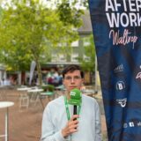 Reporter Valentin Schneider auf dem After Work in Waltrop.