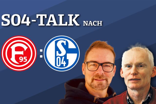 Sprechen nach der Partie gegen Düsseldorf über das Spiel: Schalke-Reporter René Preuß und Schalke-Experte Frank Leszinski.